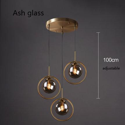 Silvana Modern Ring Pendant Light in Glass and Iron