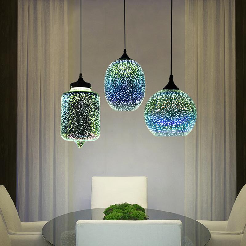 Lâmpada Suspensa Nórdica Moderna Nebula com Cúpula de Vidro Starlight