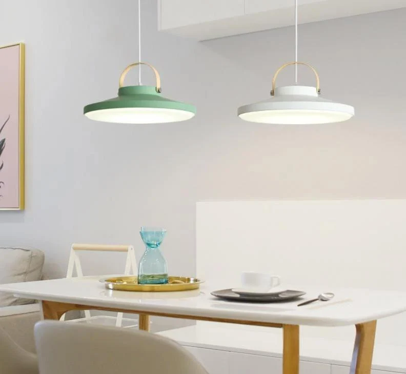 Buford Modern Nordic LED Hanging Pendant Lamp in Iron and Wood