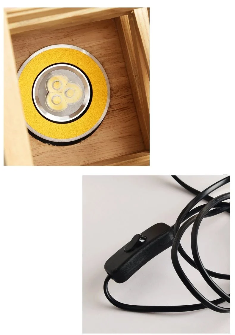 Ludwig akkordlampe i træ og metal til hjemmekontoret