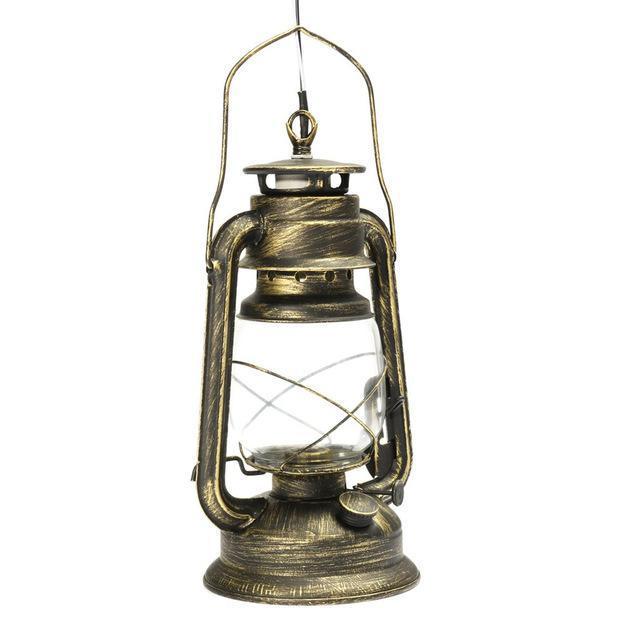 Vintage Lantern Style Wall Mount Lamp with LED Bulbs and Mounting Accessories