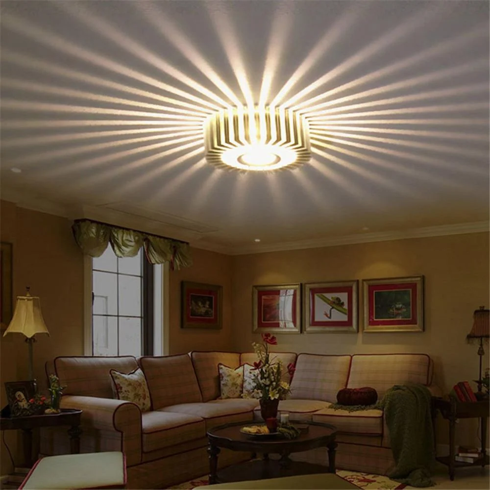 Lampa ścienna Werner Sunflower z aluminium i kryształu