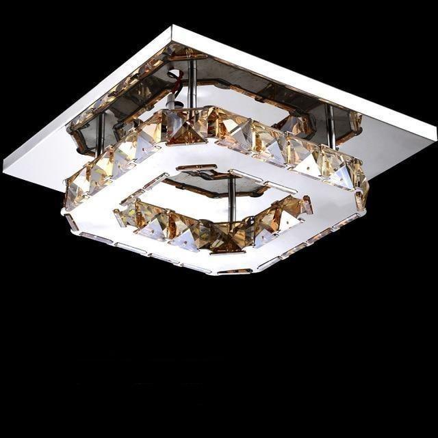 Lustre Cesar em Cristal, Aço Inox e Acrílico