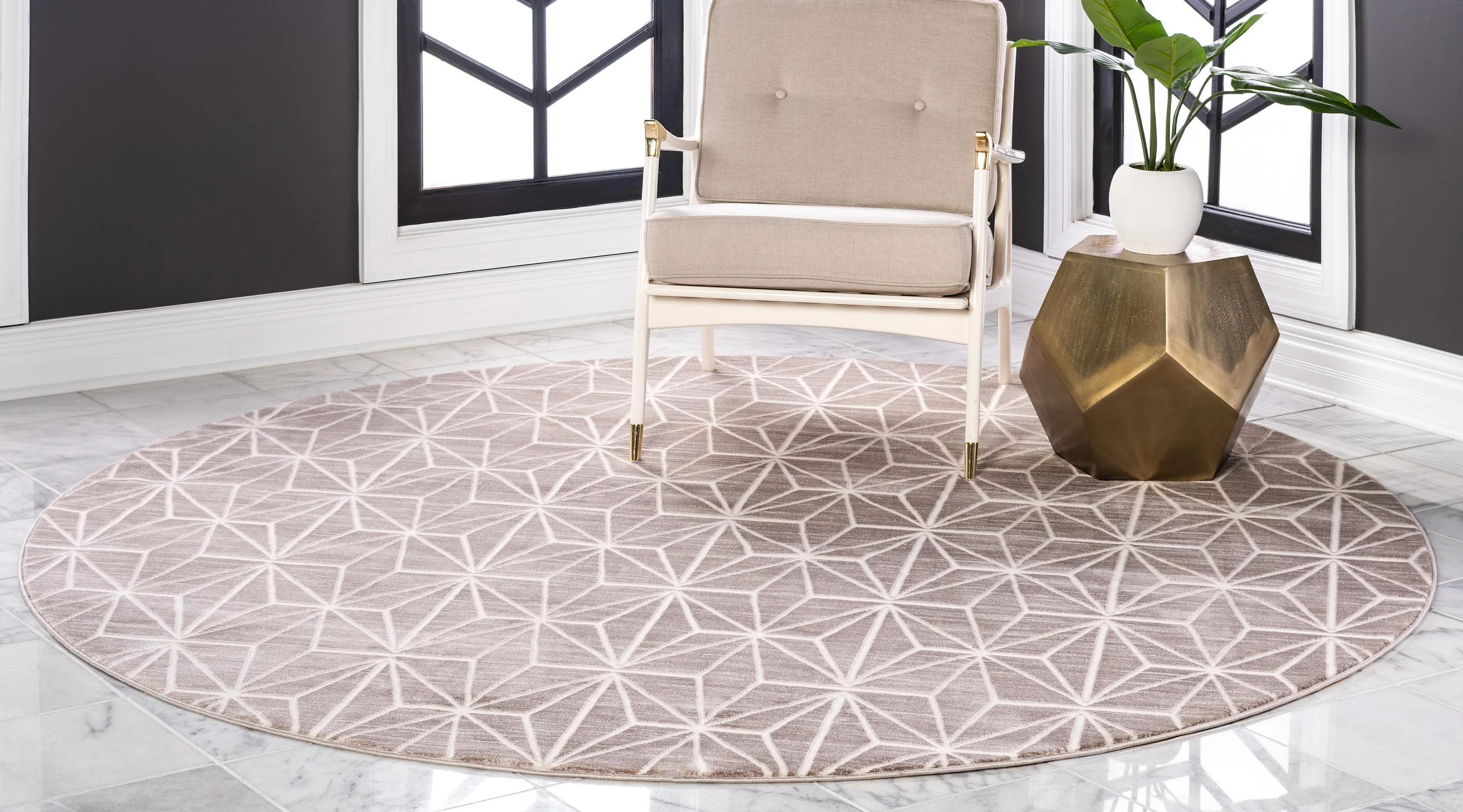 Aaro Geometric Modern Large Rug by Unique Loom