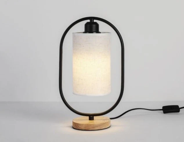 Zola Modern Desktop Lamp with Wood and Iron Build for Calm Room Light