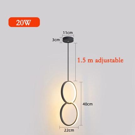 Wisząca lampa LED Kavita okrągła z metalu i akrylu