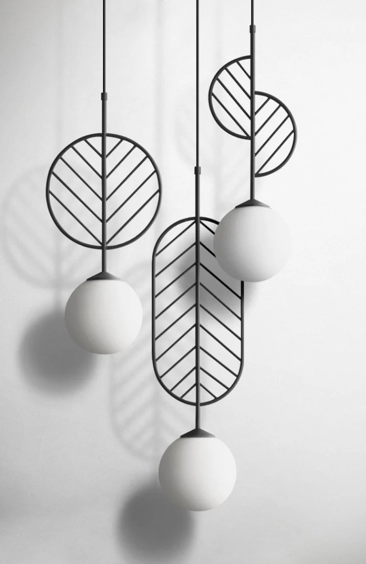 Cosima Modern Nordic Pendant Lamp in Iron Metal, Three Sizes