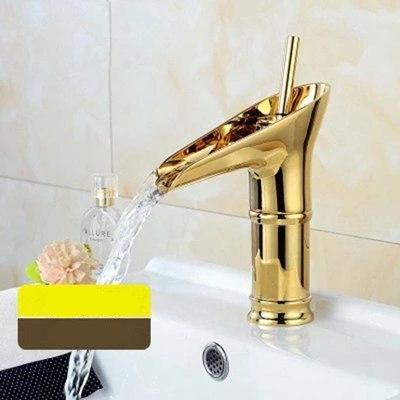 Luxury Oriental Waterfall Faucet in Premium Brass, Single Lever