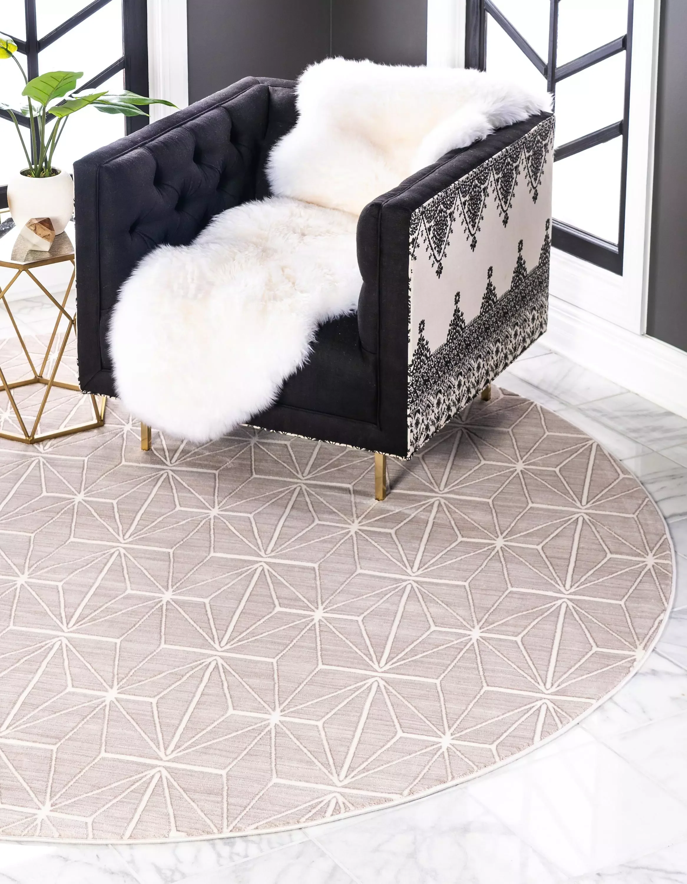 Aaro Geometric Modern Large Rug by Unique Loom