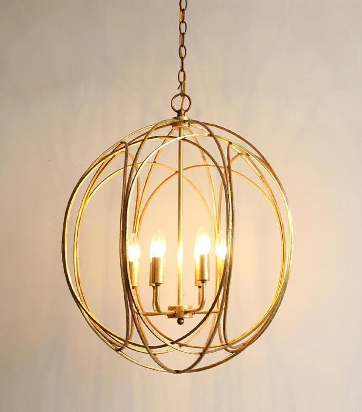 Arbor Modern Hanging Cage Lamp in Painted Metal, 12 or 16 Inch
