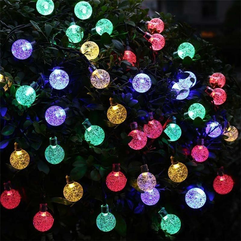 ColorSol Solar Powered LED Globe String Lights, Waterproof 5 Meter