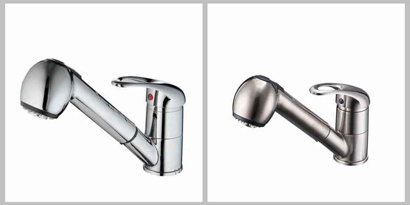 Torneira de Cozinha Monocomando com Bica Pull Out em Cobre para Bancada Ellis