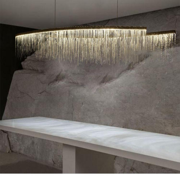 Clio LED Raindrop Chandelier in Polished Chrome for Homes and Venues