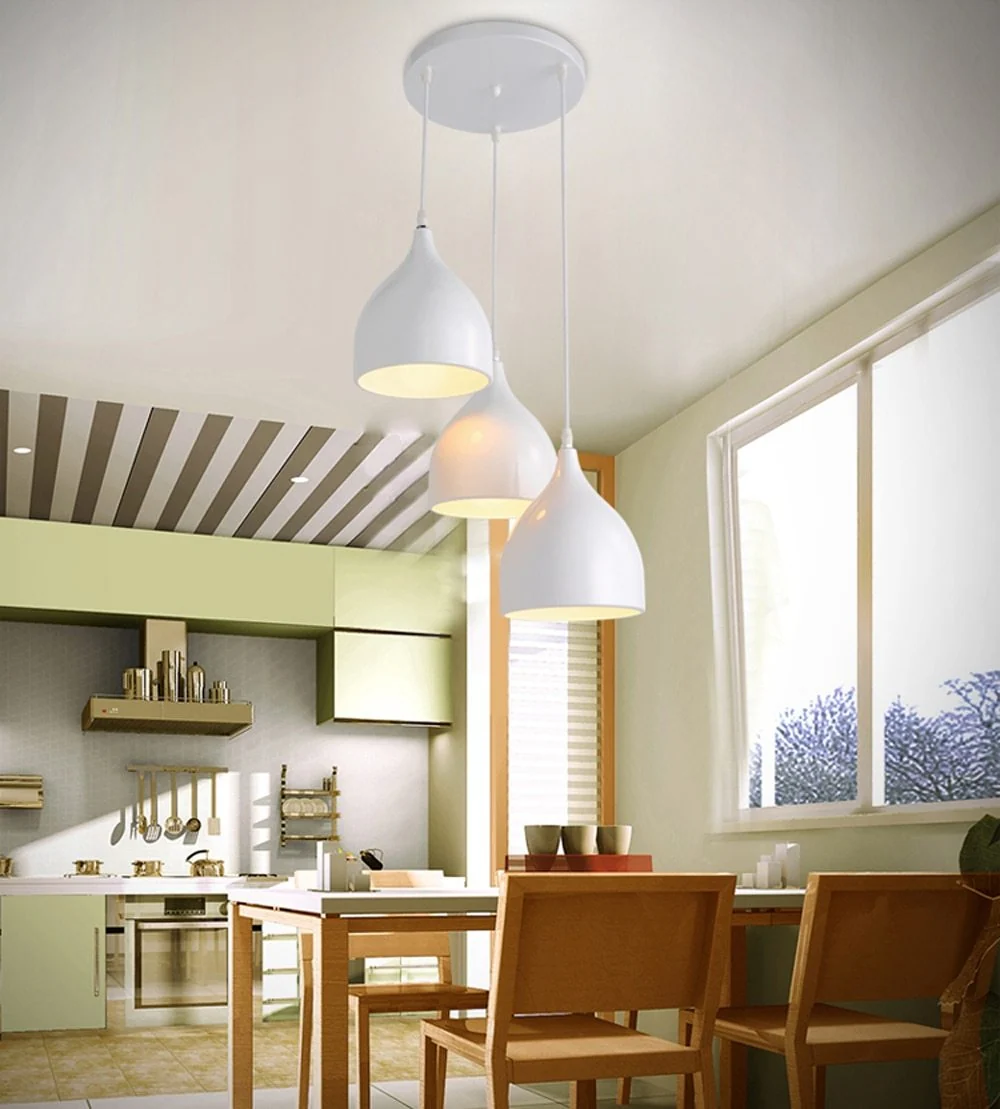 Moderne Scandinavische hanglamp in hoogwaardig ijzer voor gangen en keukens