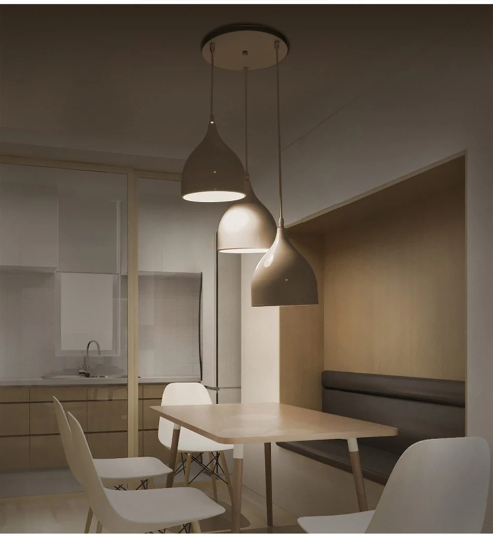 Moderne Scandinavische hanglamp in hoogwaardig ijzer voor gangen en keukens