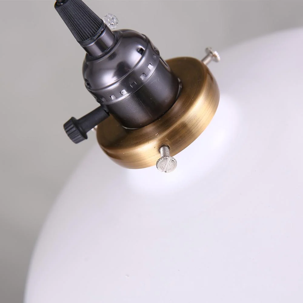 Zelus Vintage Retro Metal Shade Hanging Lamp With Bulb Included