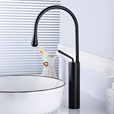 Raffeto Brass Crane Bathroom Faucet in 18 Inch and 15 Inch Heights