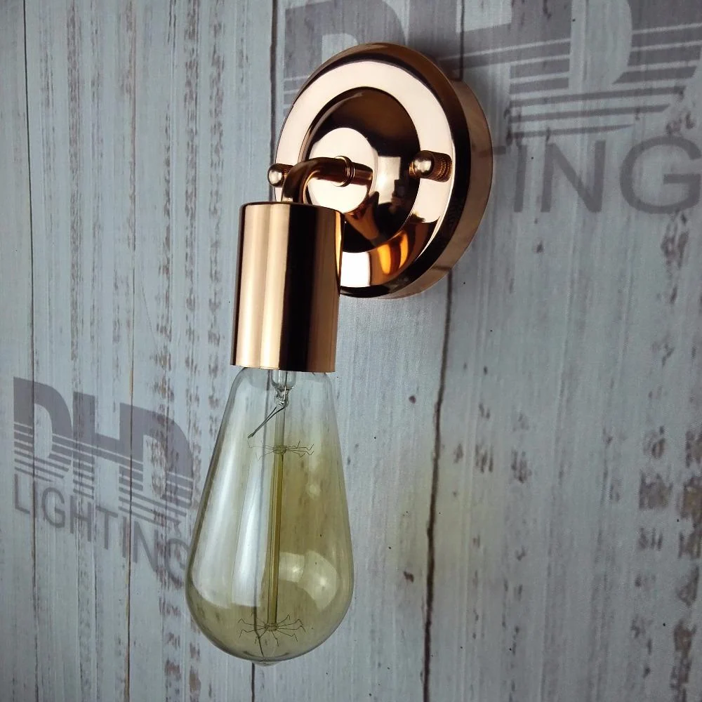 Joplin Retro Industrial Wall Lamp in Iron and Acrylic with Edison Bulb