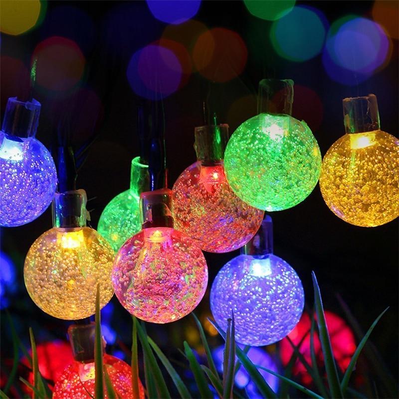 ColorSol Solar Powered LED Globe String Lights, Waterproof 5 Meter