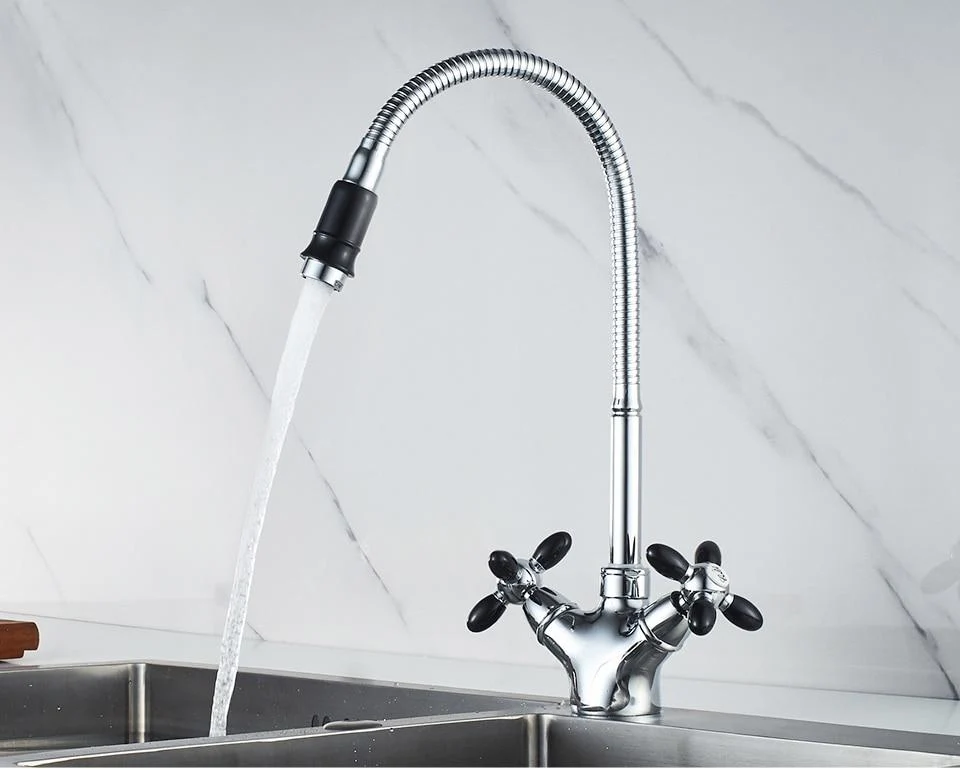 Johnson Modern Color Detail Kitchen Faucet with Double Handle