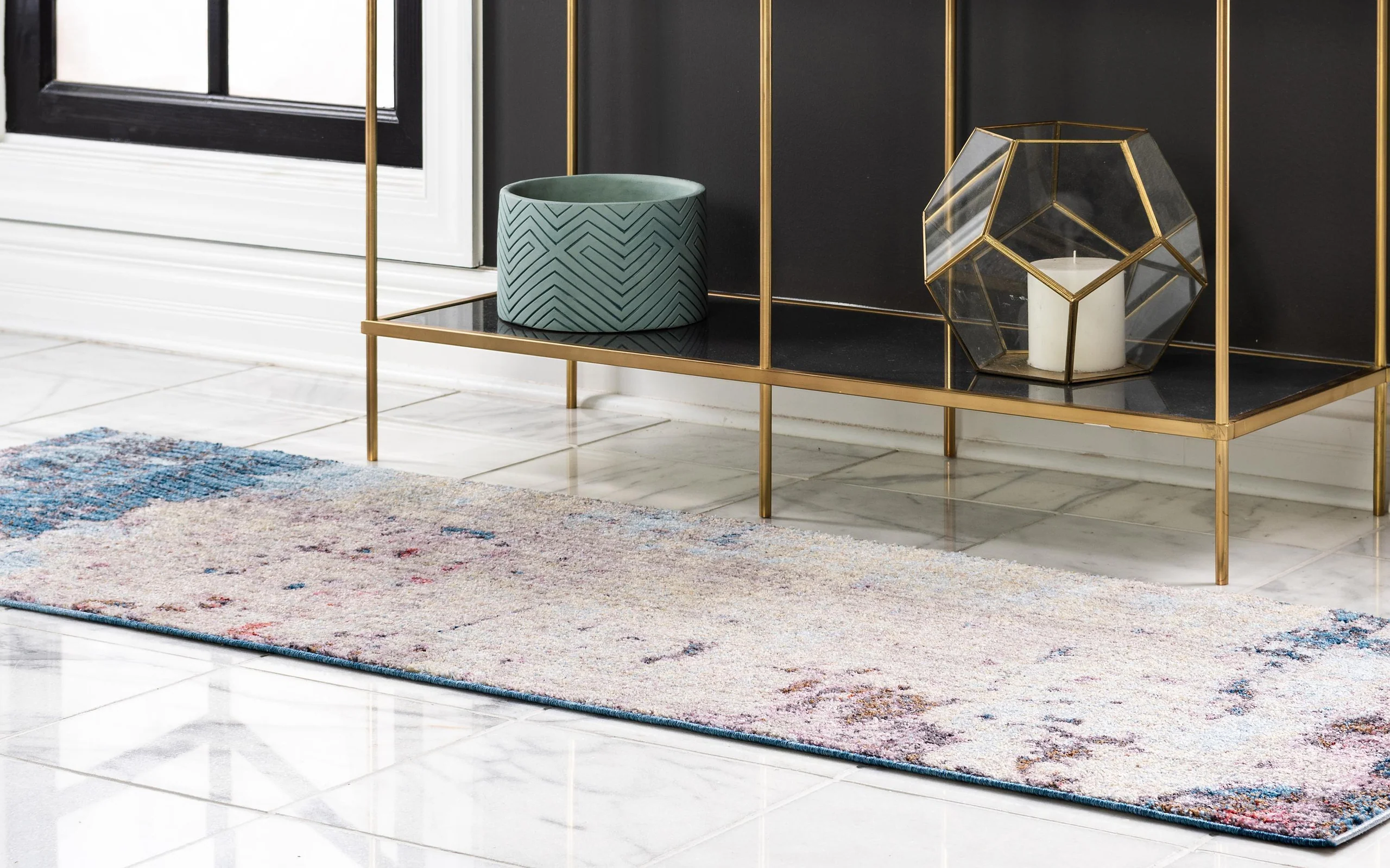 Deon Blue Gray Area Rug by Unique Loom