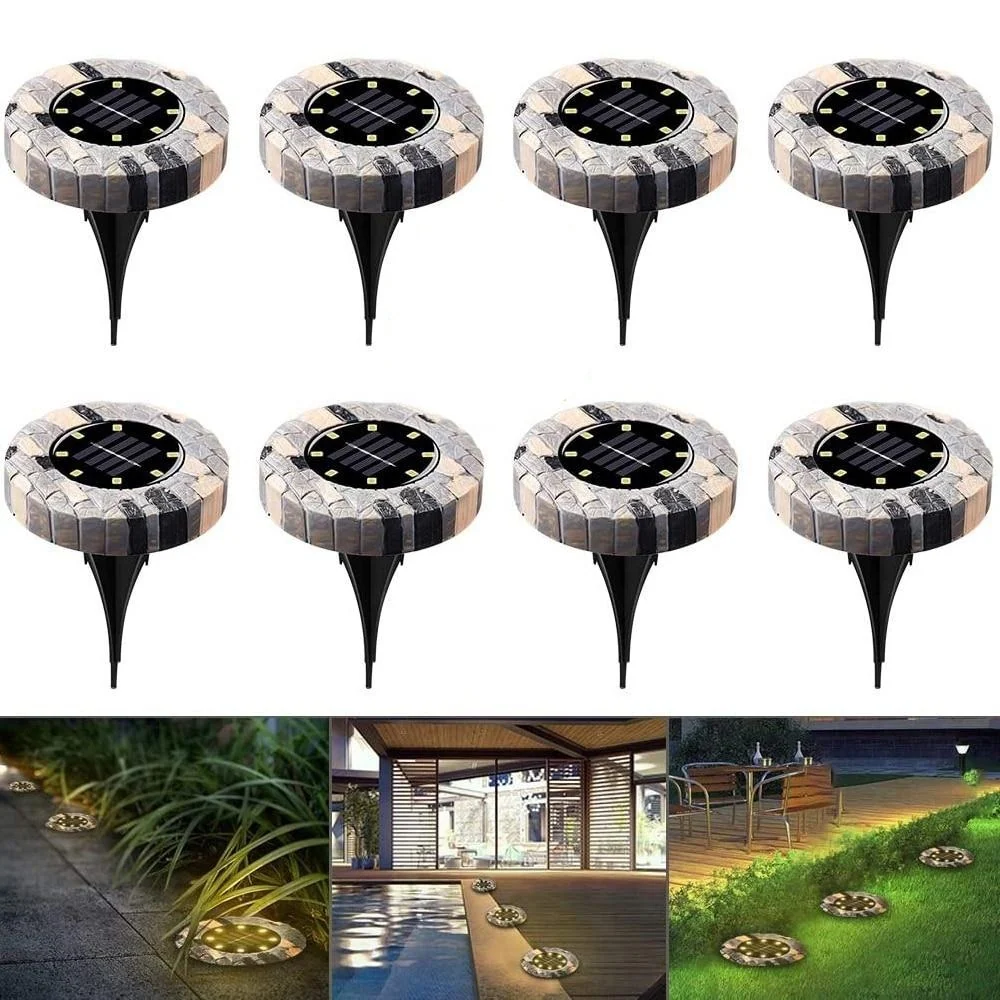 Stone Solar Pathway Light with ABS Plastic Finish for Calm Garden Borders