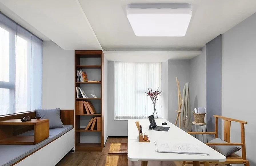 Orla Square LED Ceiling Light in Durable PVC and ABS