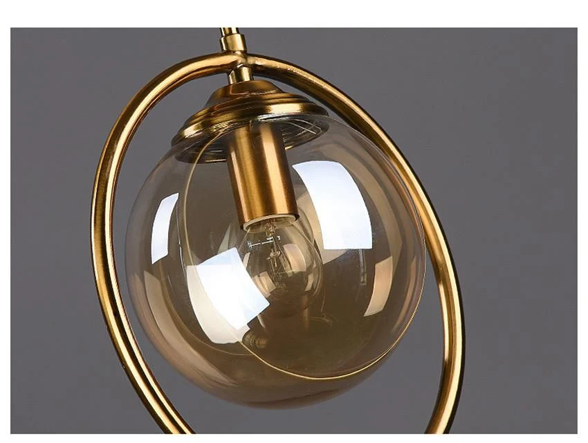 Silvana Modern Ring Pendant Light in Glass and Iron