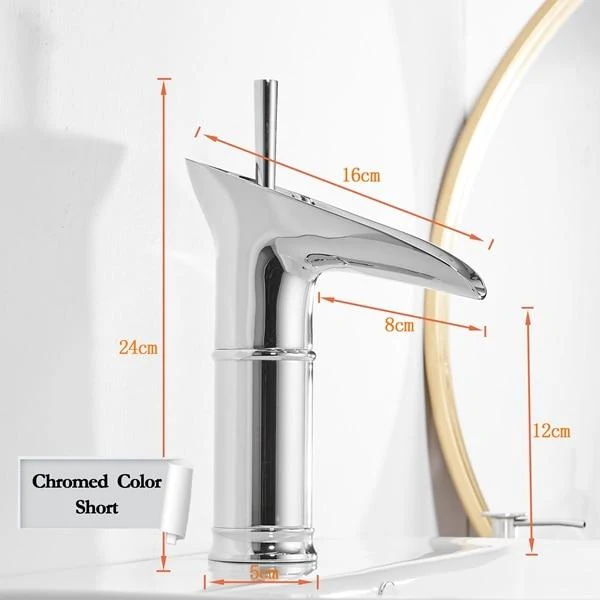 Elegancki jednouchwytowy kran łazienkowy Clifton z efektem wodospadu, montaż jednootworowy