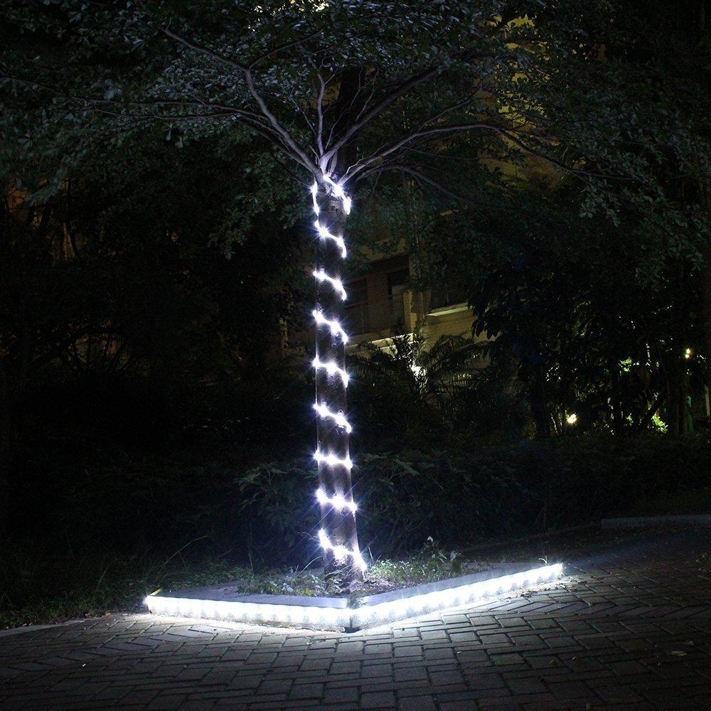 LED Solar Tube String Garden Lights for Fences, Pergolas and Patios