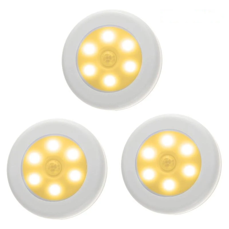 Luzes noturnas LED com sensor de movimento para corredores e escadas