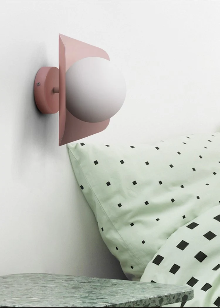 Arnold Modern Nordic Candy Wall Lamp in Iron and Acrylic
