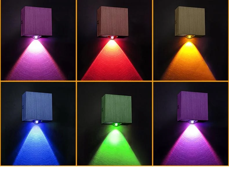 Modern LED Cube Box Wall Lamp in Aluminum for Sleek Wall Lighting