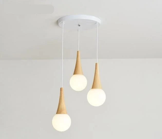 Bryton 鐵木玻璃 LED 吊燈 家用或餐廳適用
