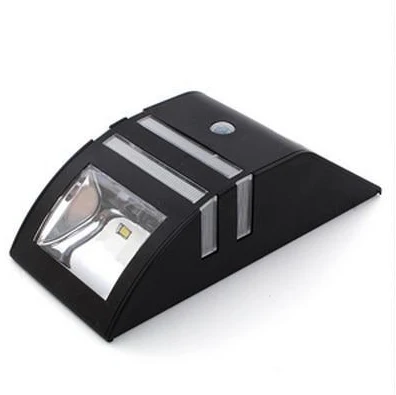 Outdoor Motion Sensor Solar Wall Lamp in Stainless Steel