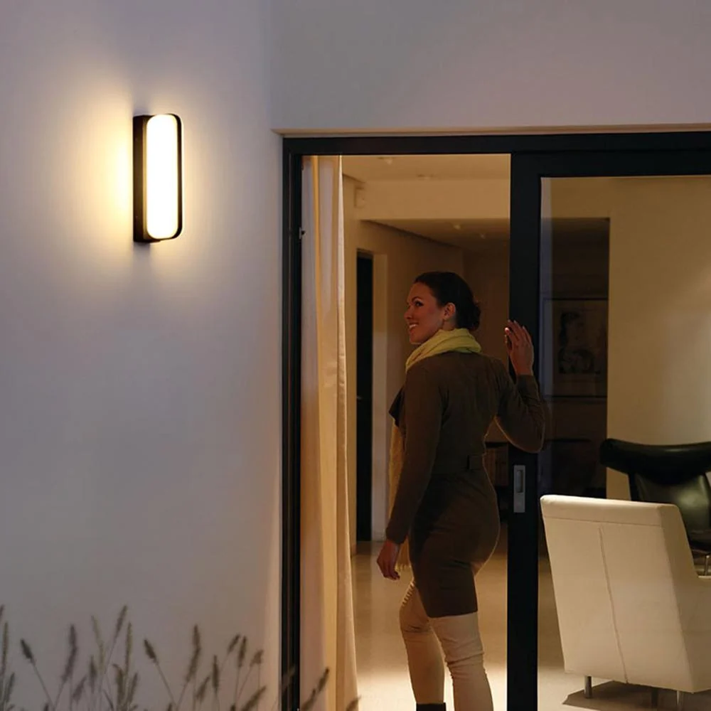 Aplique de Parede LED Exterior Impermeável Mondo em Alumínio e Acrílico