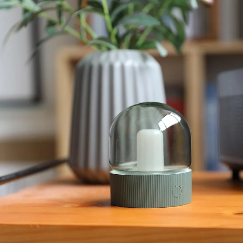 Asher Glas Kuppel Bordlampe med Én-Knaps Dæmpning og Sleep Timer