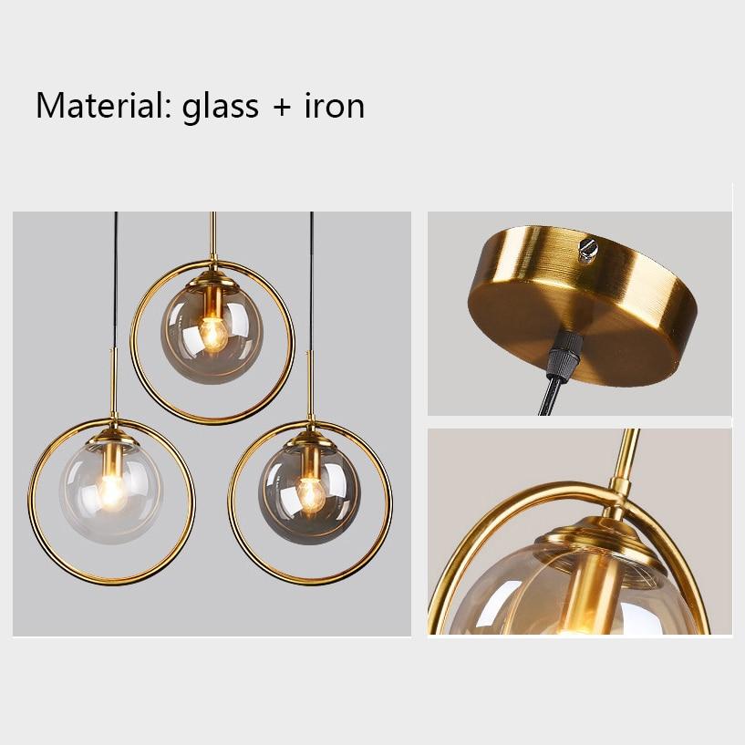 Silvana Modern Ring Pendant Light in Glass and Iron