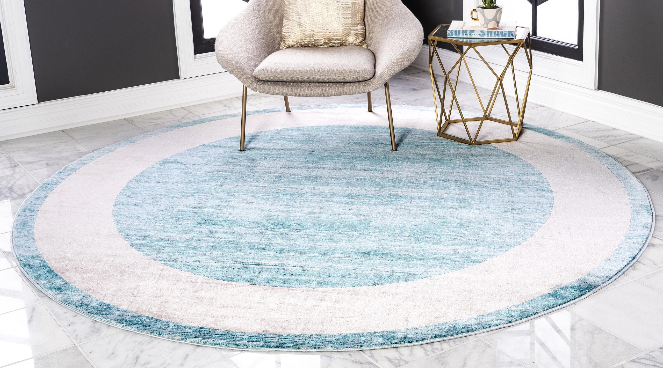 Brysen Modern Border Rug from Unique Loom