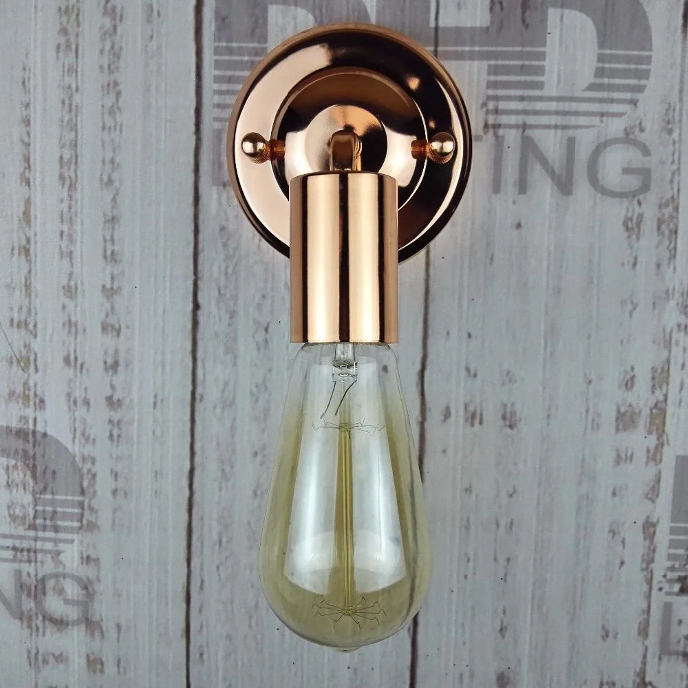 Joplin Retro Industrial Wall Lamp in Iron and Acrylic with Edison Bulb