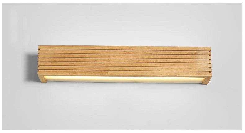 Statuto Modern Nordic Wooden Wall Lamp, 18 Inch LED Light