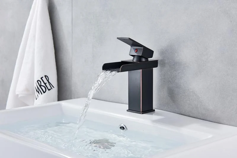 Luxury Brass Vanity Faucet with Single Handle Deck Mount