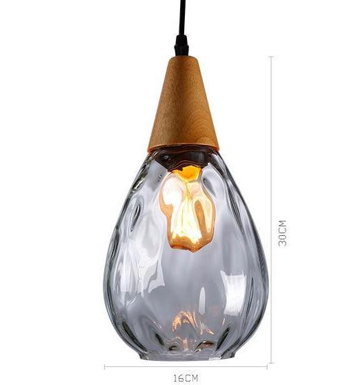 Sergia Modern Nordic Drop Glass Pendant Lamp with Adjustable Cable