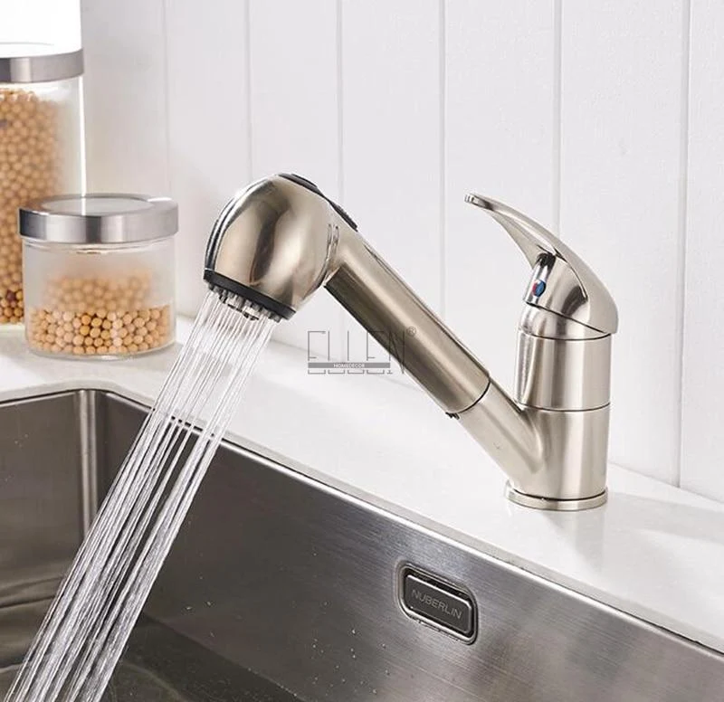 Torneira de Cozinha Monocomando com Bica Pull Out em Cobre para Bancada Ellis