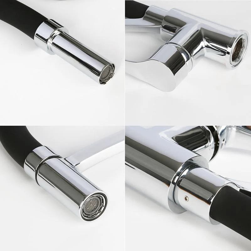 Lodge Rotating Flexible Kitchen Faucet with Pull Down Sprayer