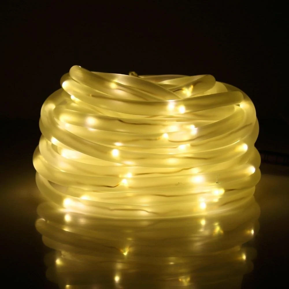 LED Solar Tube String Garden Lights for Fences, Pergolas and Patios