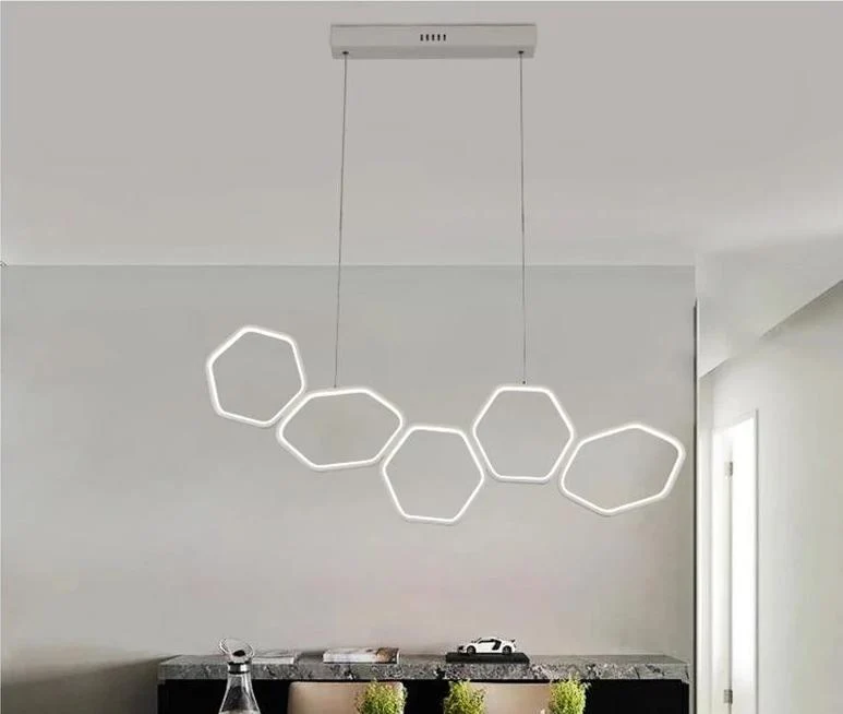 Lustre Geométrico LED Art Deco Jocasta em Acrílico