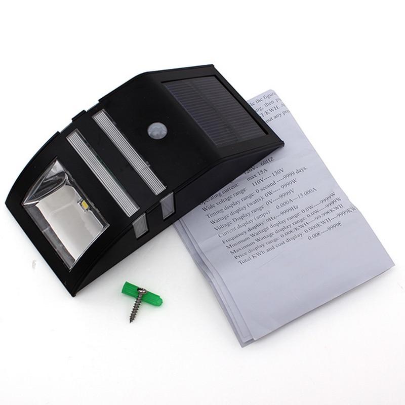 Outdoor Motion Sensor Solar Wall Lamp in Stainless Steel