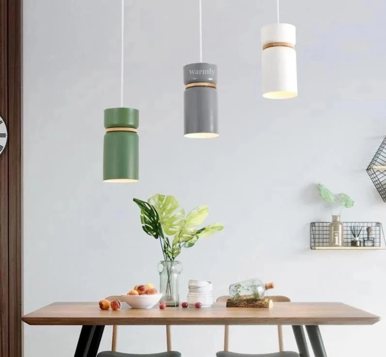 Brantley Modern Nordic LED Pendant Light in Iron and Eco-Friendly Wood
