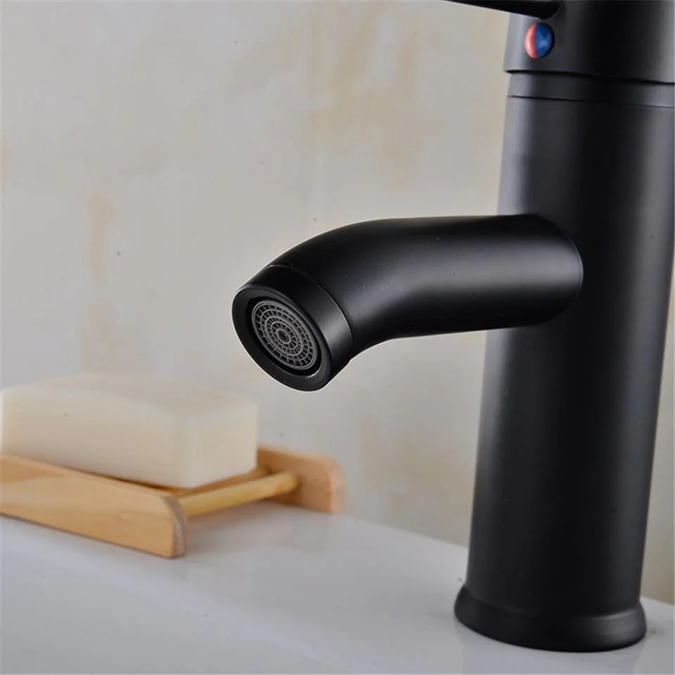 Black Matte Finish Stainless Steel Faucet, Single Handle Contemporary